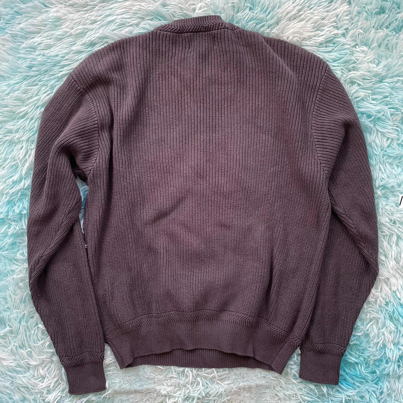 Grey Yardsale Heavyweight Knitted Jumper - Small