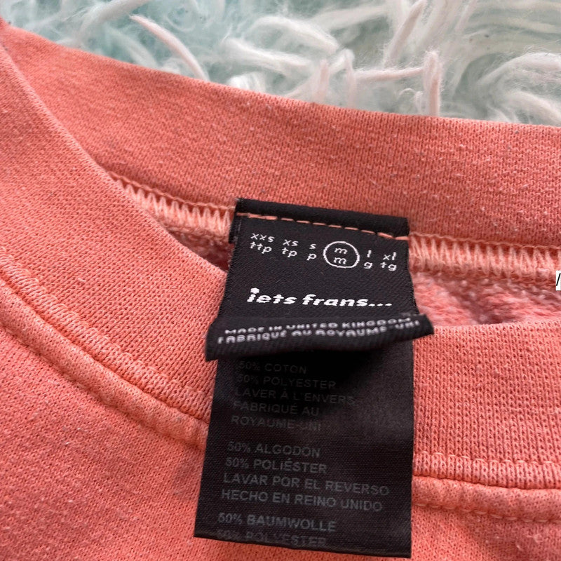 Peach Orange iets frans Sweatshirt Urban Outfitters - Medium