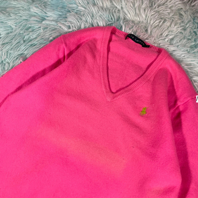 Pink Ralph Lauren Cashmere Jumper - Large