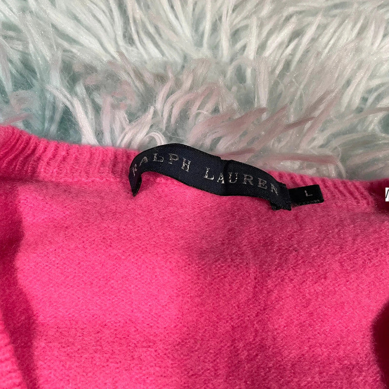 Pink Ralph Lauren Cashmere Jumper - Large