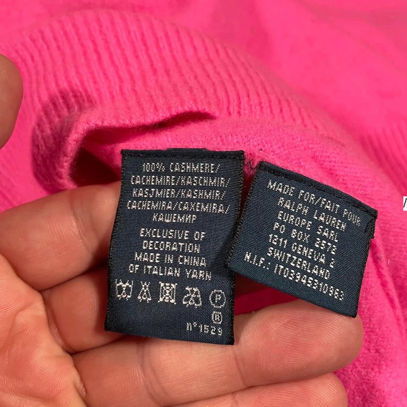 Pink Ralph Lauren Cashmere Jumper - Large