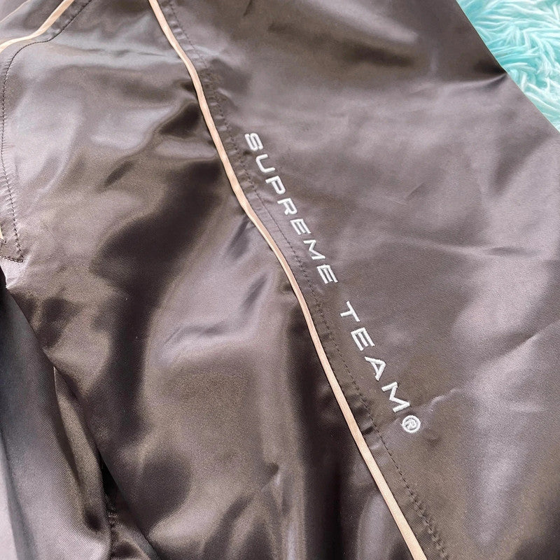 Black Supreme Satin Track Jacket - Medium
