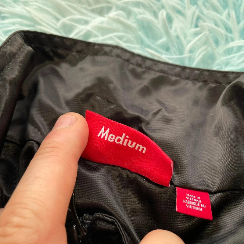 Black Supreme Satin Track Jacket - Medium