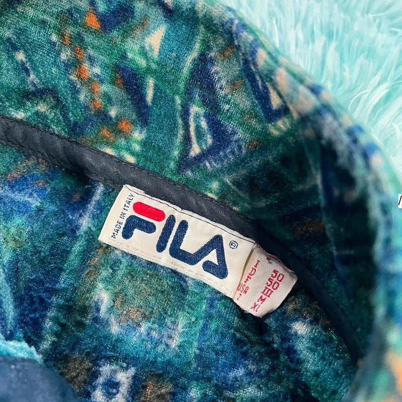 Vintage 90s Green Fila Magic Line Funky Fleece - Medium