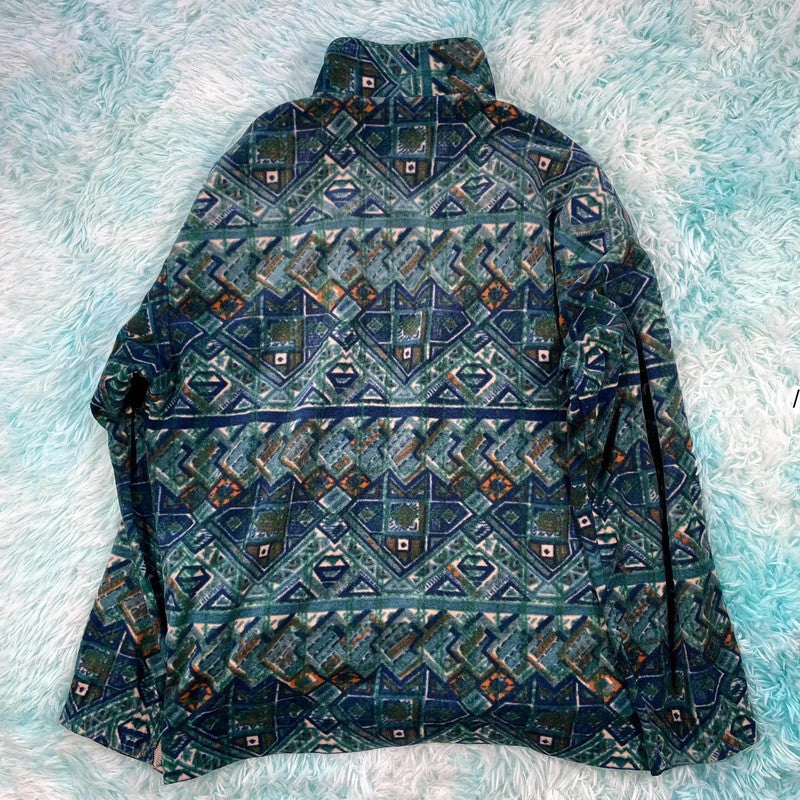 Vintage 90s Green Fila Magic Line Funky Fleece - Medium