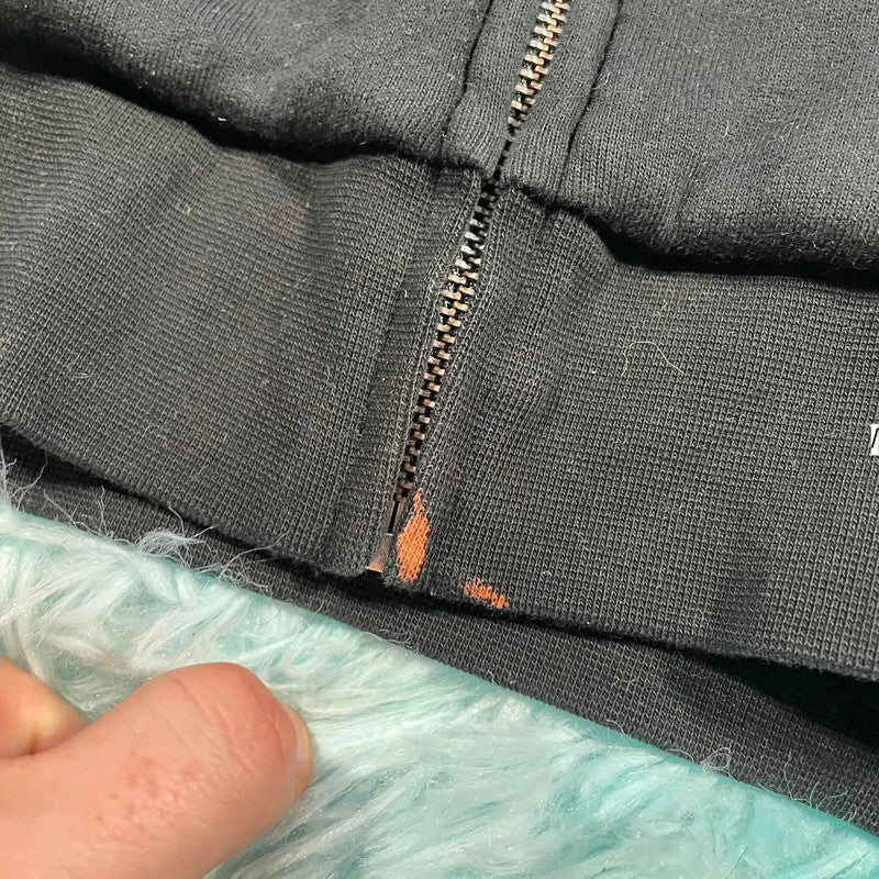 Black Lacoste Full Zip Hoodie - Medium