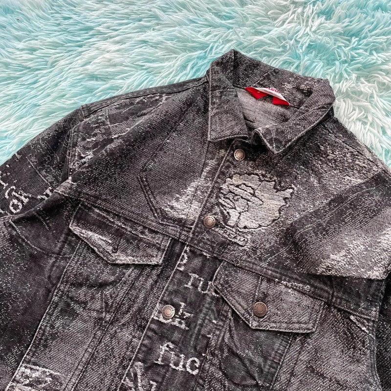 Grey Supreme Archive Denim Trucker Jacket - Small