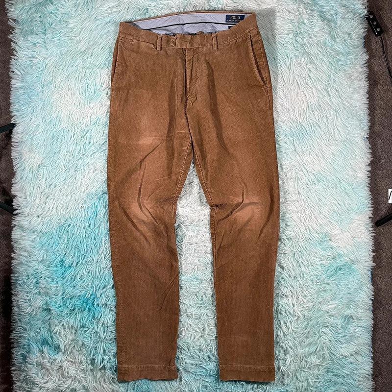 Brown Polo Ralph Lauren Corduroy Trousers - 30W 34L