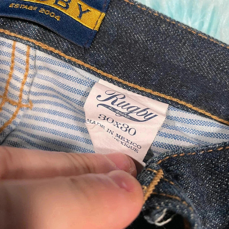 Navy Polo Ralph Lauren Rugby Jeans Selvedge - 30W 30L