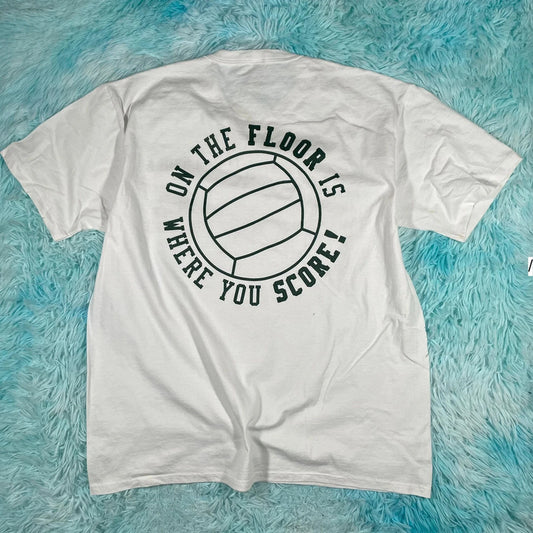 Vintage 90s White Loyola Volleyball Graphic T Shirt - XL