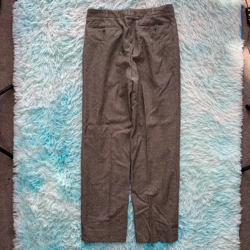 Vintage 80s Black & White Saint Laurent Trousers - 30W