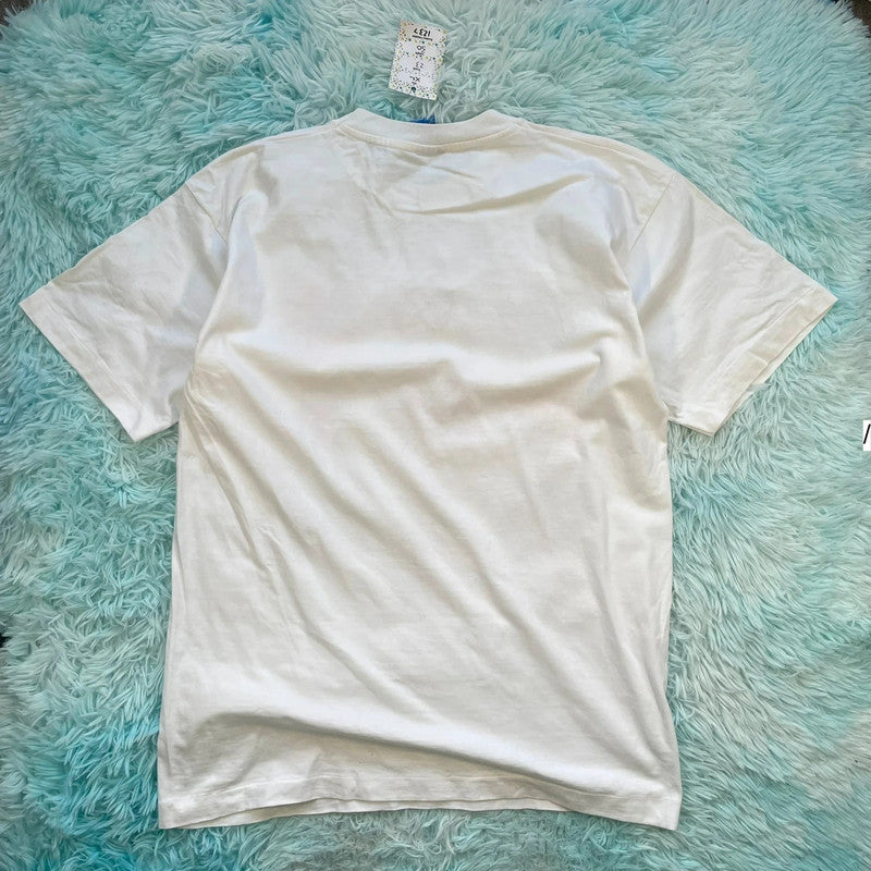 Vintage 90s White Bacardi Graphic T Shirt - XL