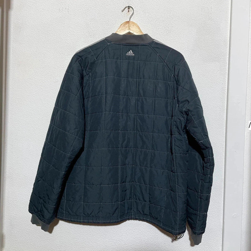 Vintage 00s Black Adidas Quilted Jacket - XL