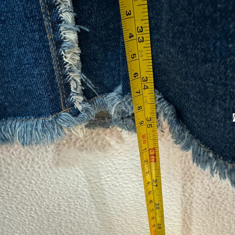 Vintage 90s Blue Long Denim Skirt - 38W