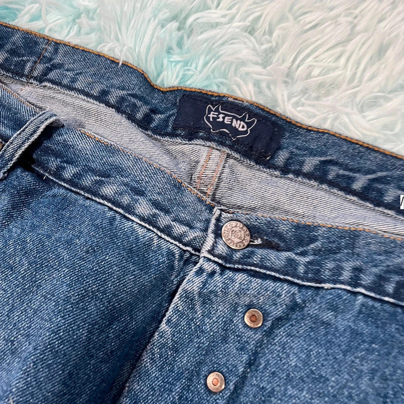 Vintage Baggy Carpenter Jean Shorts Jorts - 50W