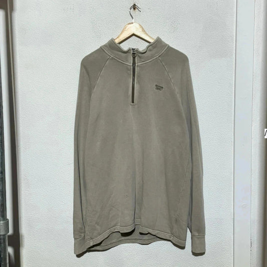 Light Grey Reebok 1/4 Zip Sweatshirt- Large