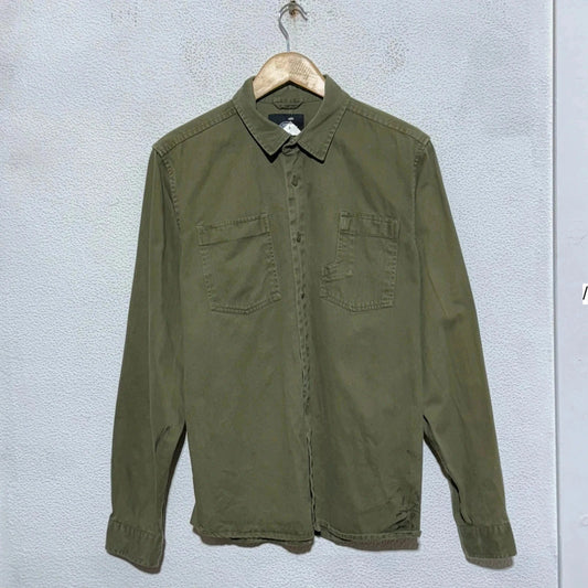 Khaki Dickies Shirt Military Style - Medium