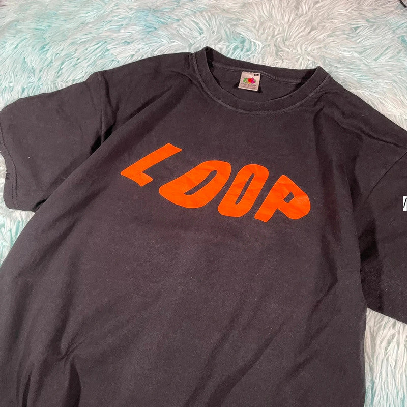 Vintage 2002 Black Loop Band T Shirt - XL