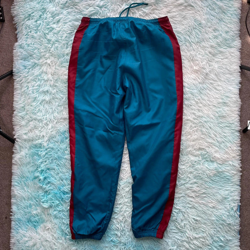 Vintage Retro Blue Nike Tracksuit Bottoms - Medium
