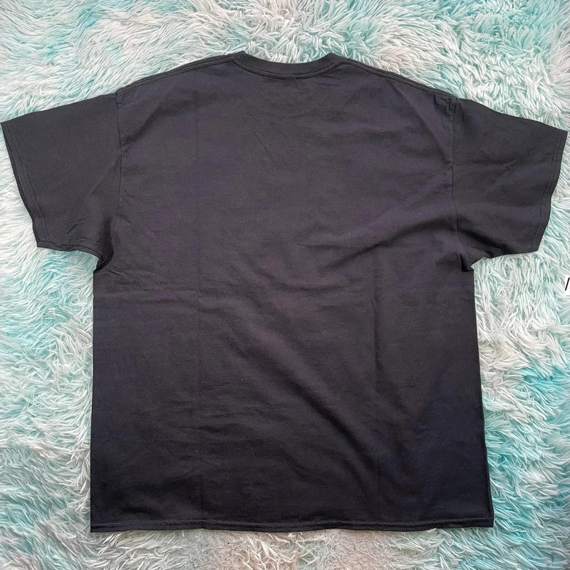 Black Tupac Rap Graphic T Shirt - Large