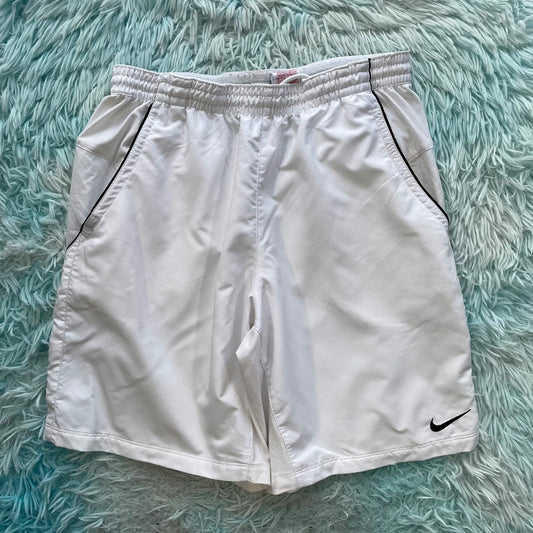 Vintage White Nike Running Shorts - Small