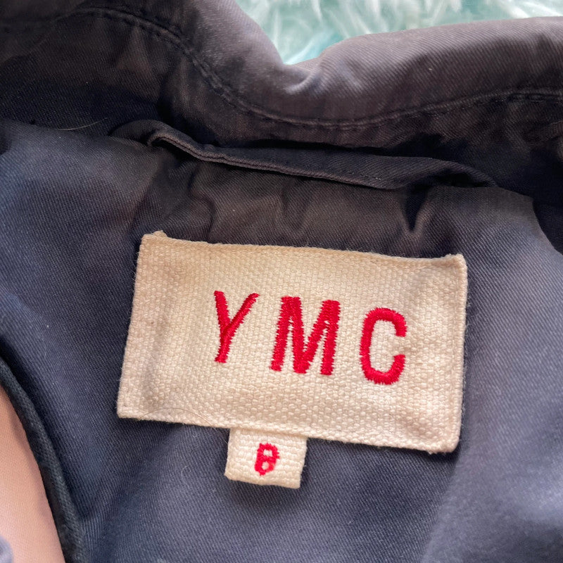 Navy YMC Long Coat Mac - Size 8