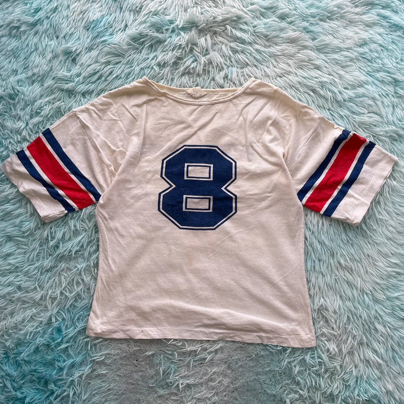 Vintage 70s Varsity Graphic T Shirt Blue Bombers - Large
