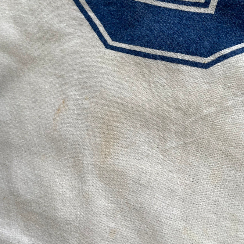 Vintage 70s Varsity Graphic T Shirt Blue Bombers - Large