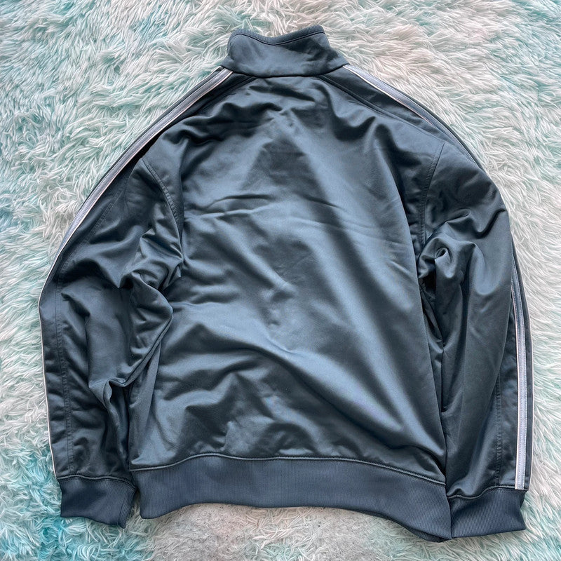 Vintage 00s Ocean Blue Adidas Track Jacket - Largw