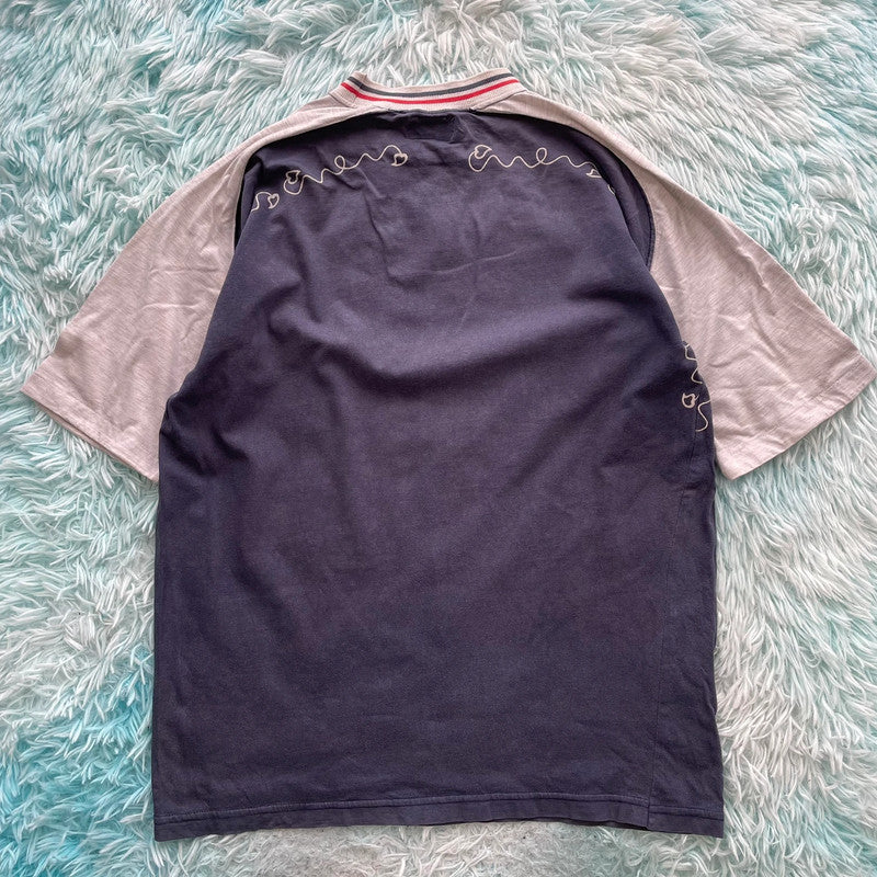 Vintage 90s Navy Graphic T shirt - Large