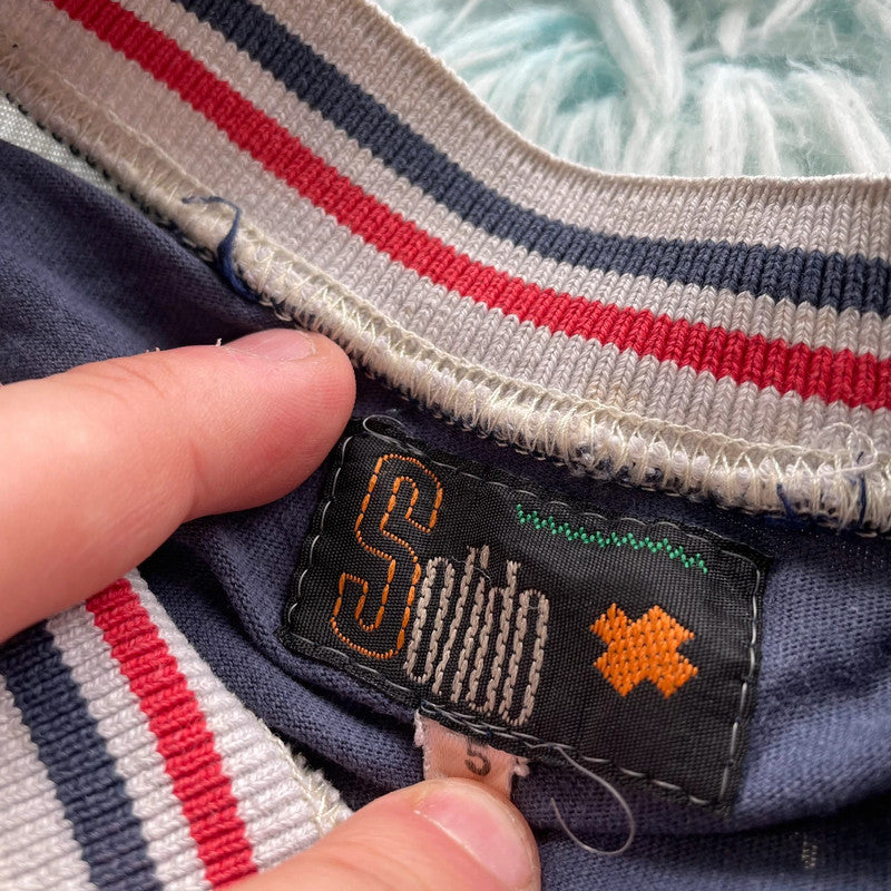 Vintage 90s Navy Graphic T shirt - Large