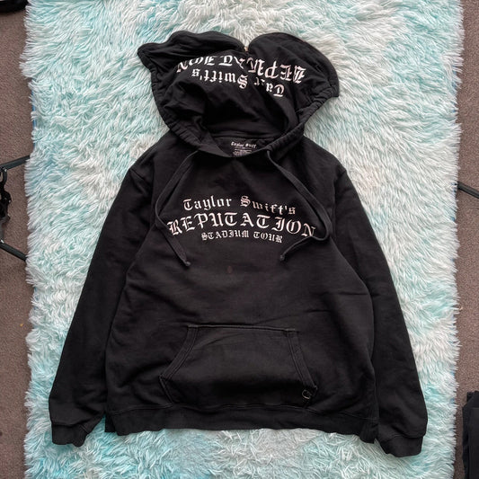 Black Taylor Swift Reputation Hoodie Zip Snake - XXL