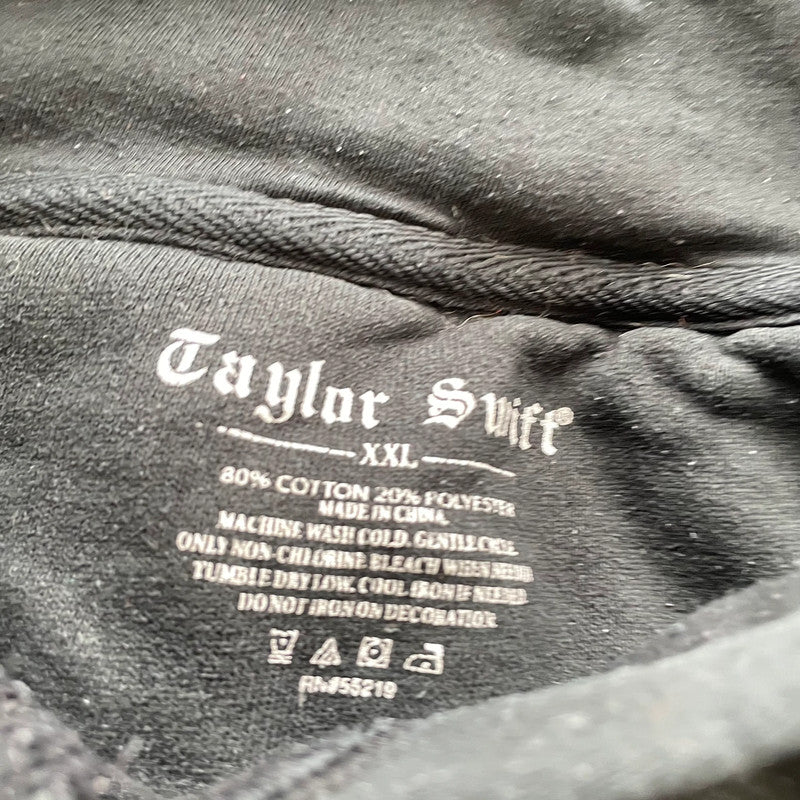 Black Taylor Swift Reputation Hoodie Zip Snake - XXL