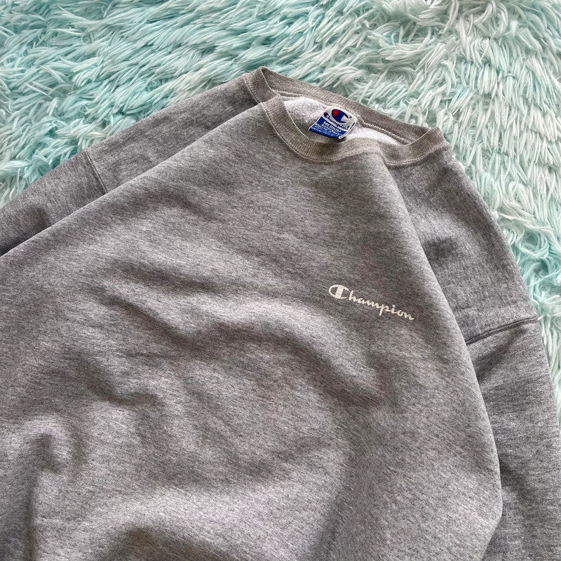 Vintage 90s Grey Champion Sweatshirt - Medium