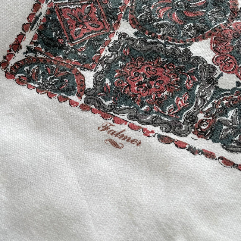 Vintage White Long Sleeve Graphic T Shirt - Small