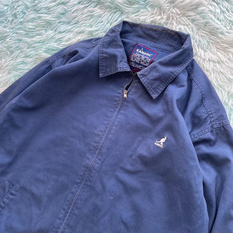 Blue Kangol Harrington Jacket Bomber - Large