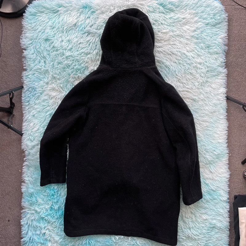Vintage 70s Black Sea Duffle Coat - Large