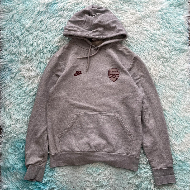Vintage 00s Grey Arsenal Hoodie Nike - Medium