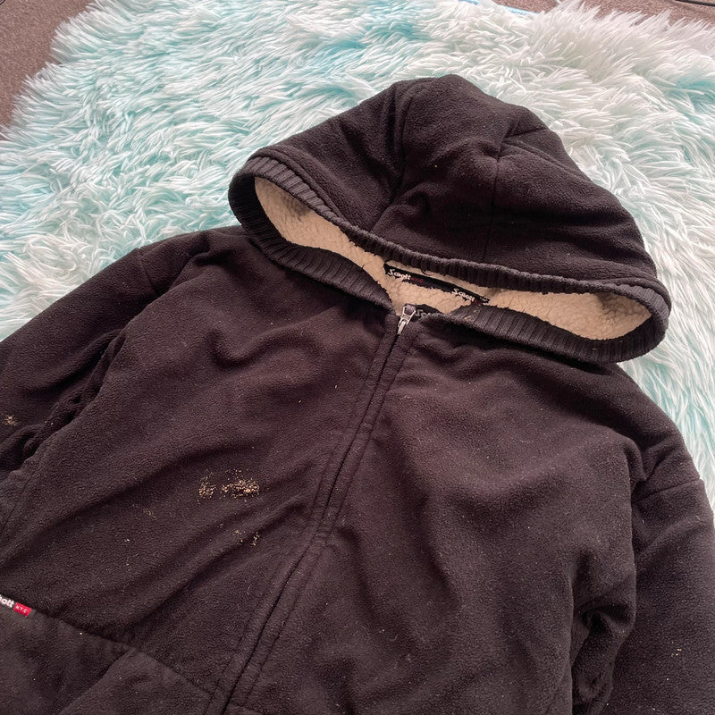 Vintage Black Schott NYC Sherpa Fleece - XL