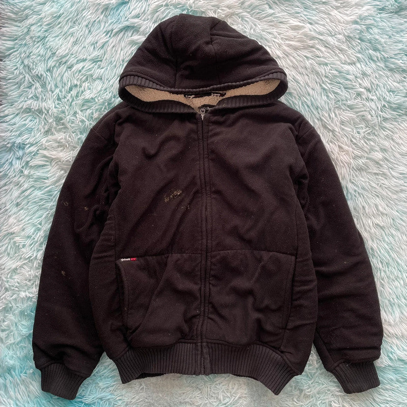 Vintage Black Schott NYC Sherpa Fleece - XL