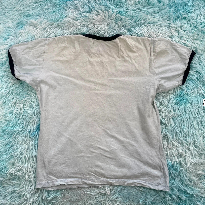 Vintage 00s Goldfrapp T Shirt Ringer Baby tee - Medium