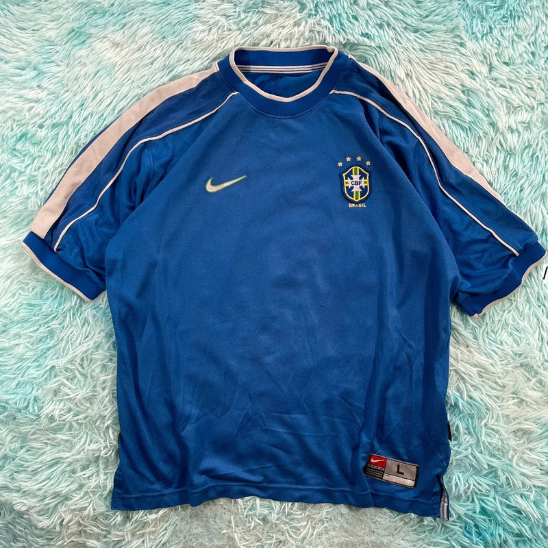 Vintage 1998-2000 Brazil Shirt Away Kit Nike - Large
