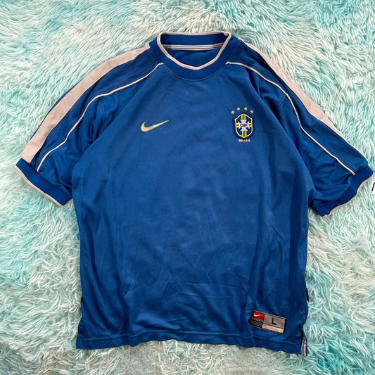Vintage 1998-2000 Brazil Shirt Away Kit Nike - Large