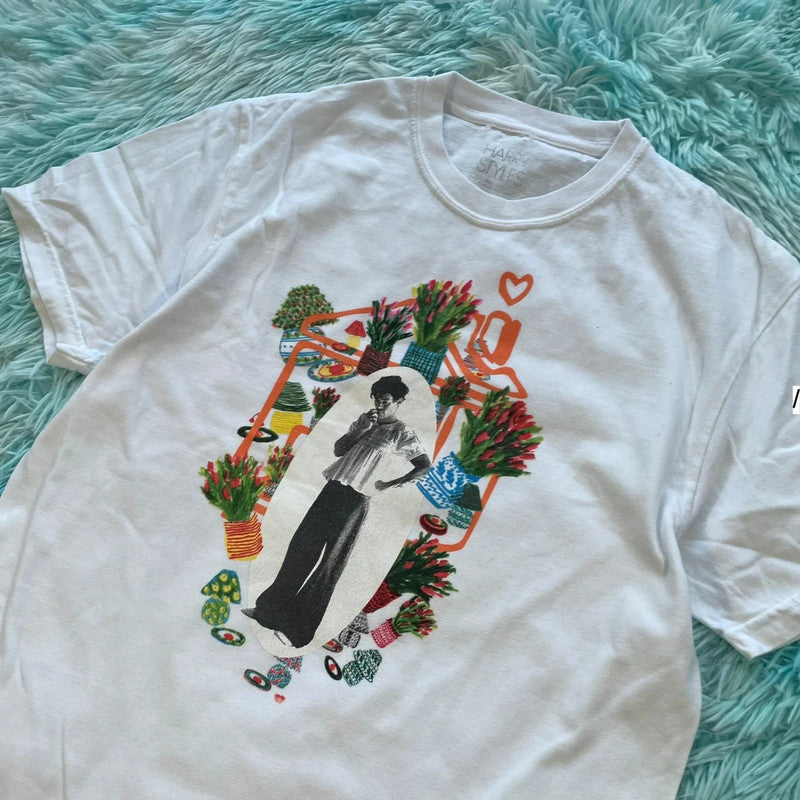 White Harry Styles Graphic T Shirt Harry’s House - Medium