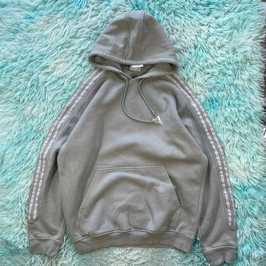 Vintage Sky Blue Adidas Hoodie Plain - Medium