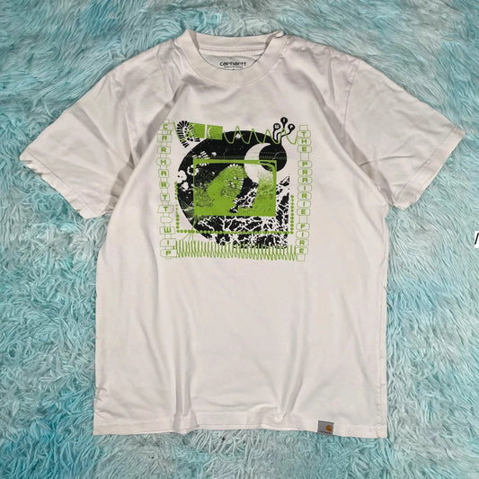 White Carhartt Graphic T Shirt - Small