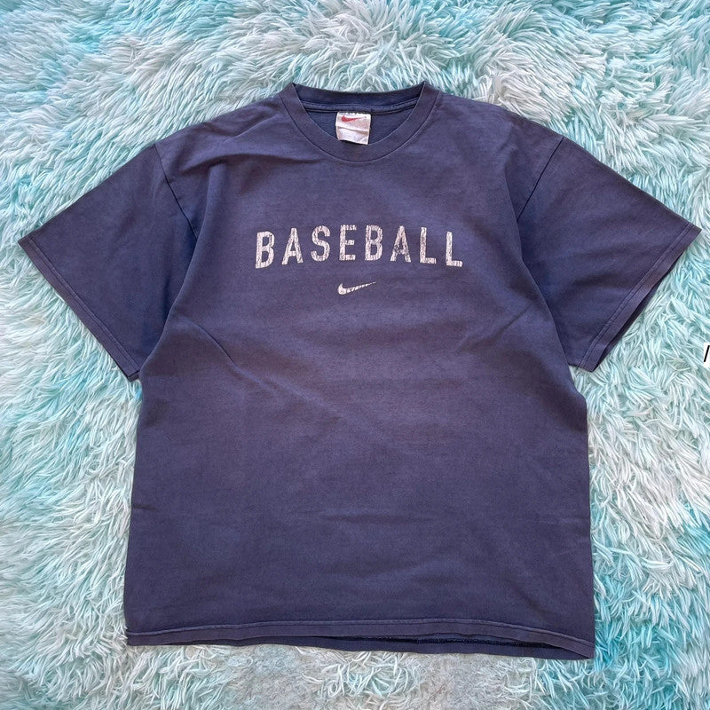 Vintage 90s Navy Nike Baseball T Shirt - XL
