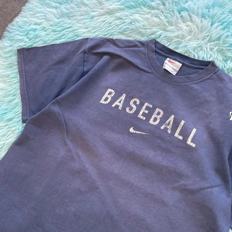 Vintage 90s Navy Nike Baseball T Shirt - XL