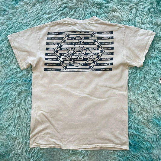 Vintage White Adelphi Graphic T Shirt - Medium