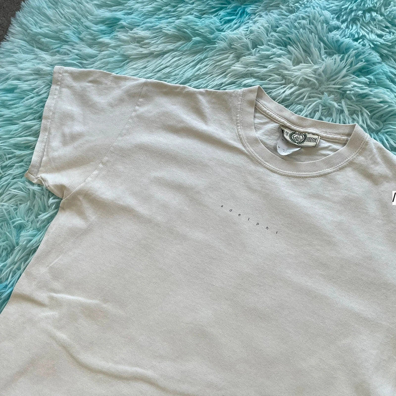 Vintage White Adelphi Graphic T Shirt - Medium